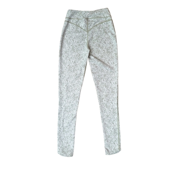 Gymshark Leggings Fleur Texture Dry Green Khaki Marled 7/8 Length sz S - Picture 8 of 10